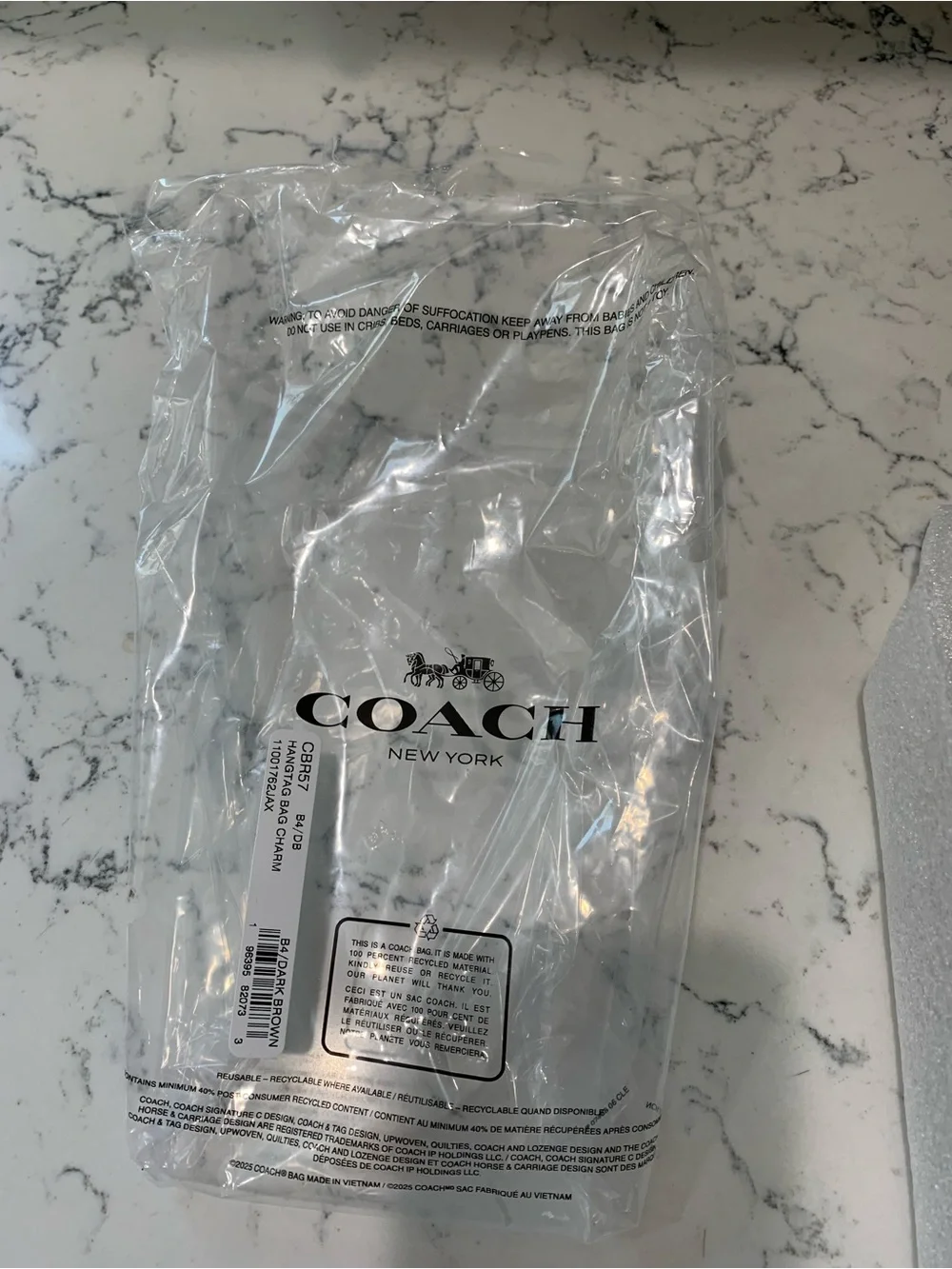 Coach XL Hangtag Charm
